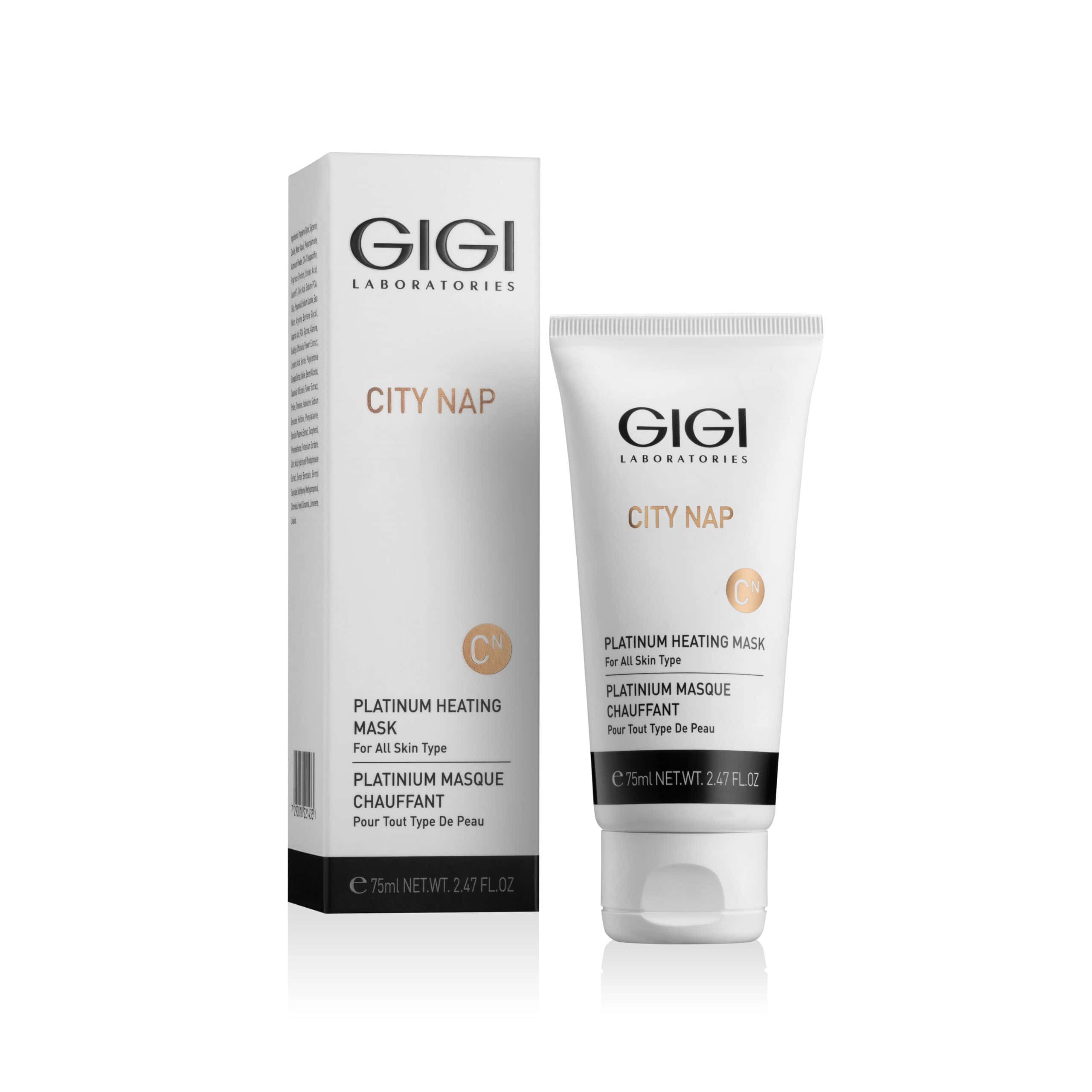 GIGI CITY NAP PLATINUM HEATING MASK 75ml with box - Beauty Center CY GIGI City Nap Platinum Heating Mask 75 ml (with box)– rejuvenating facial mask with platinum, amino acids, and spirulina to purify, hydrate, and revitalize skin