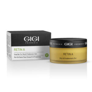 GIGI Retin A Oily & Problematic Skin Soap Bar 100 g (with box) – purifying soap with salicylic acid, lavender oil, and retinol palmitate to control oil and prevent acne