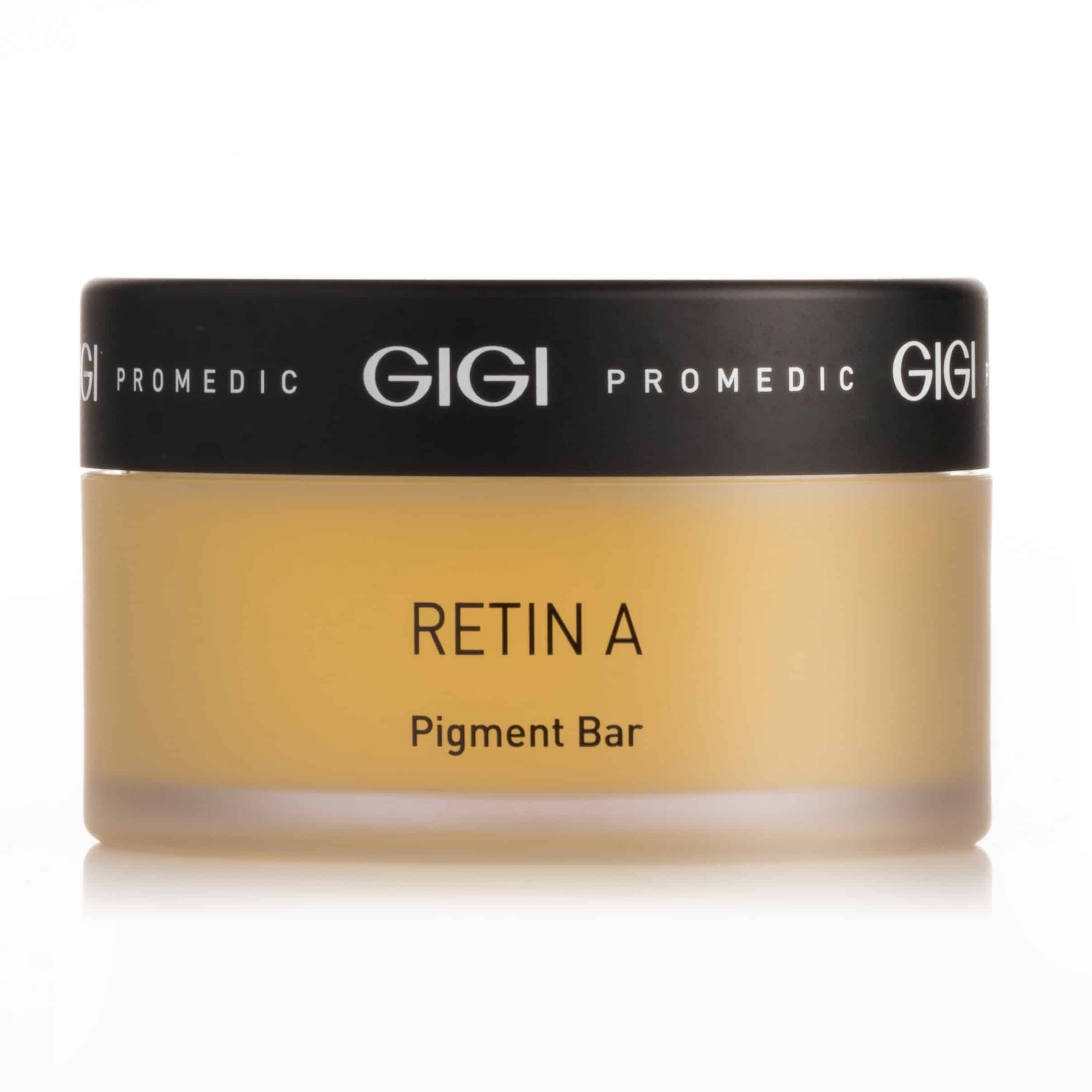 GIGI RETIN A PIGMENT SOAP BAR 100g (close up) - Beauty Center CY GIGI Retin A Pigment Soap Bar 100 g (scaled) – brightening facial soap with kojic acid, niacinamide, and bergamot oil to even skin tone and reduce pigmentation