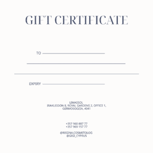 GIFT Certificate template from Cyprus Beauty Center