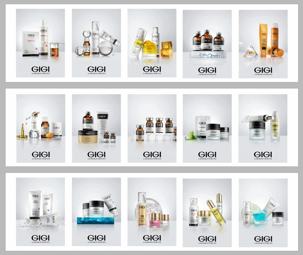 GIGI professional skincare product collections available through Cyprus wholesale partnership